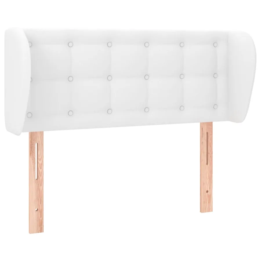 Tête de lit avec oreilles Blanc 83x23x78/88 cm Similicuir - 2