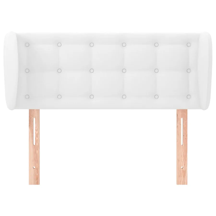 Tête de lit avec oreilles Blanc 83x23x78/88 cm Similicuir - 3