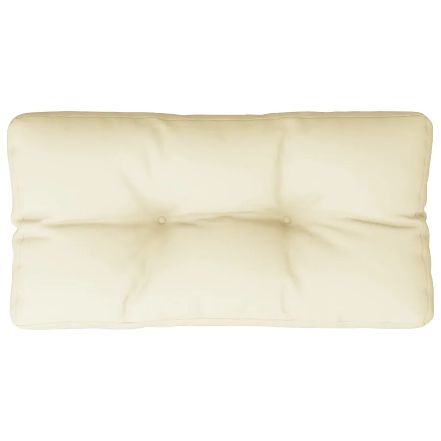 Coussin de palette crème 80x40x12 cm tissu - 2