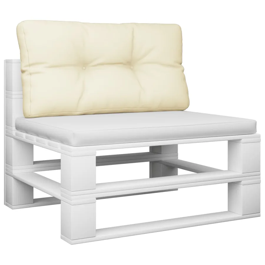 Coussin de palette crème 80x40x12 cm tissu - 3