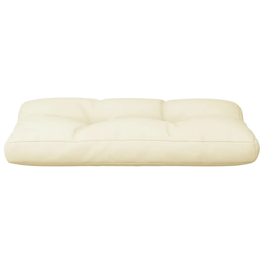 Coussin de palette crème 80x40x12 cm tissu - 5