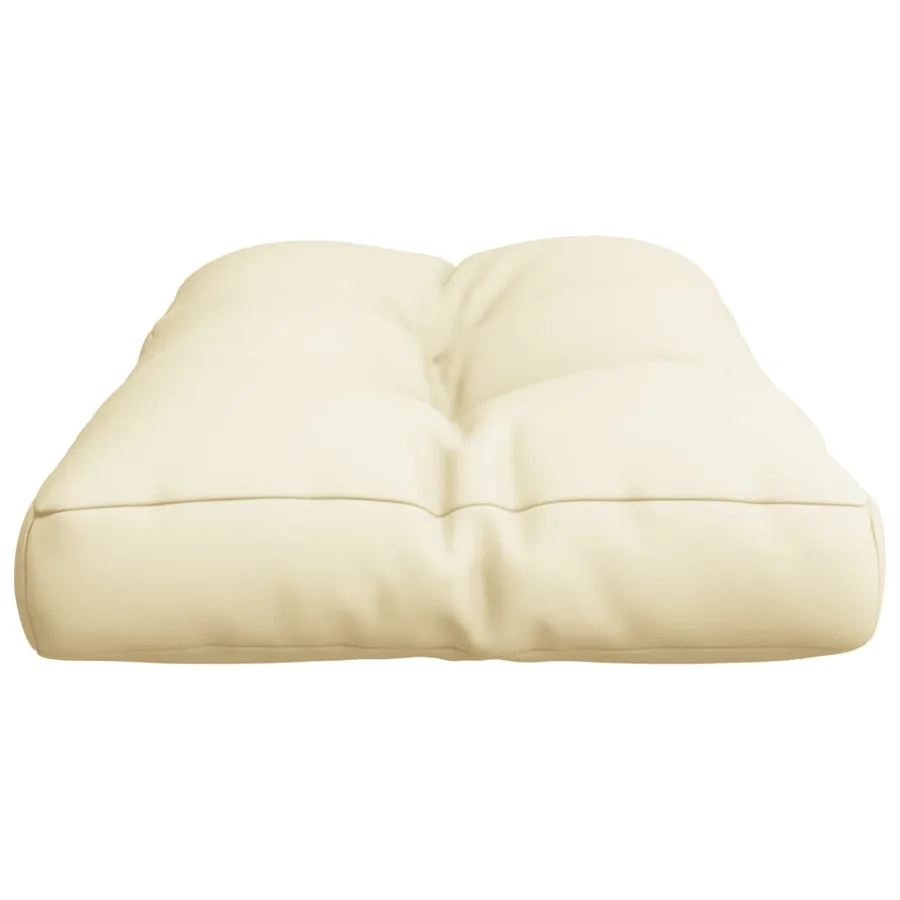 Coussin de palette crème 80x40x12 cm tissu - 6