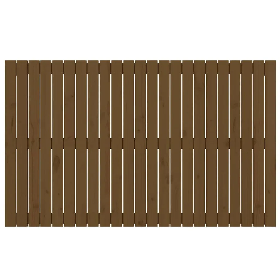 Tête de lit murale Marron miel 147x3x90 cm Bois massif de pin - 4