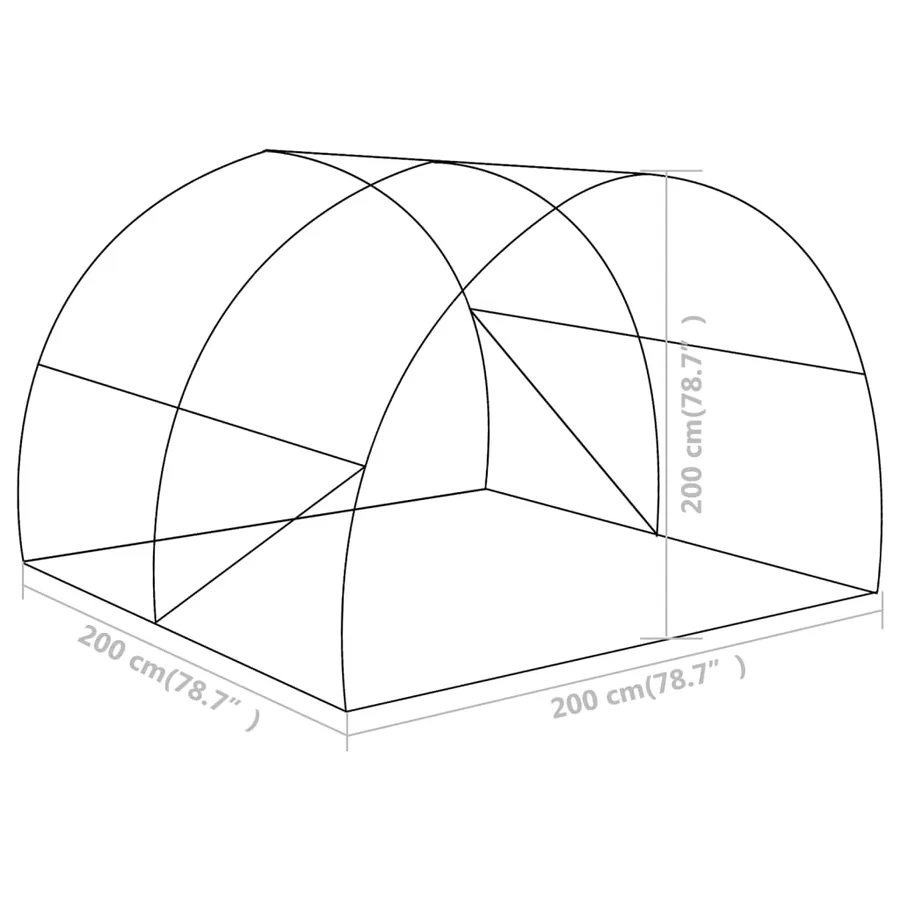 Serre 4 m² 2x2x2 m - 12