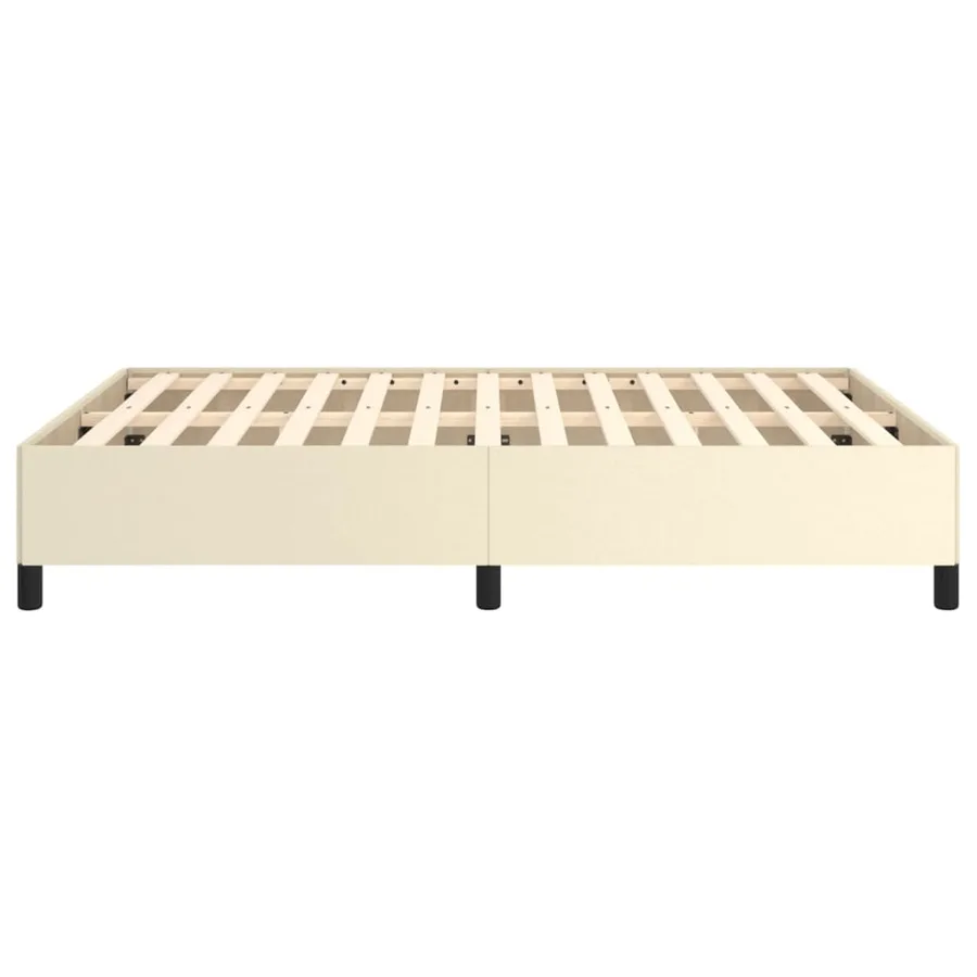 Cadre de lit sans matelas crème 140x190 cm similicuir - 6