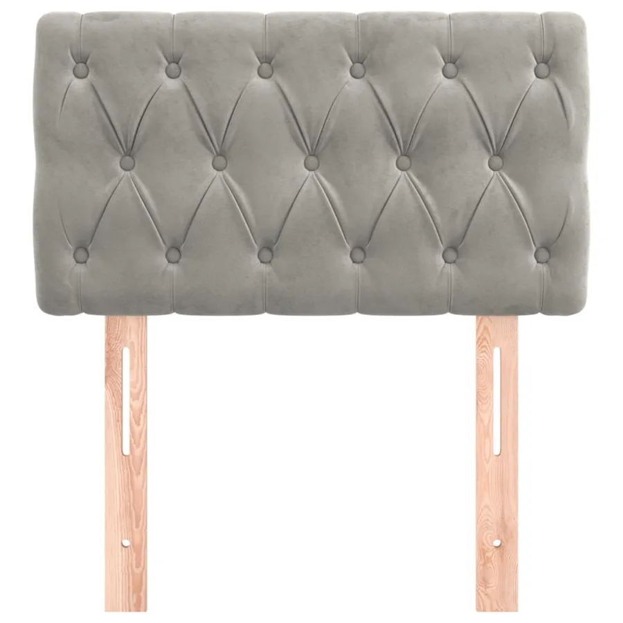 Tête de lit Gris clair 80x7x78/88 cm Velours - 3