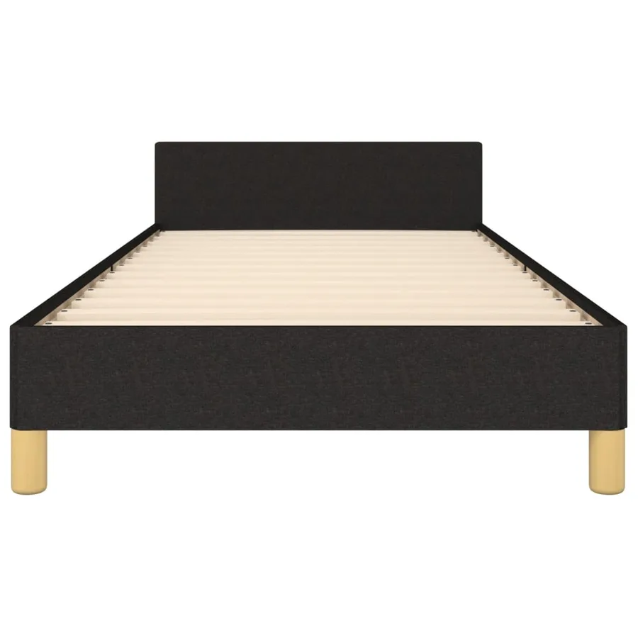 Cadre de lit sans matelas noir 80x200 cm tissu - 6