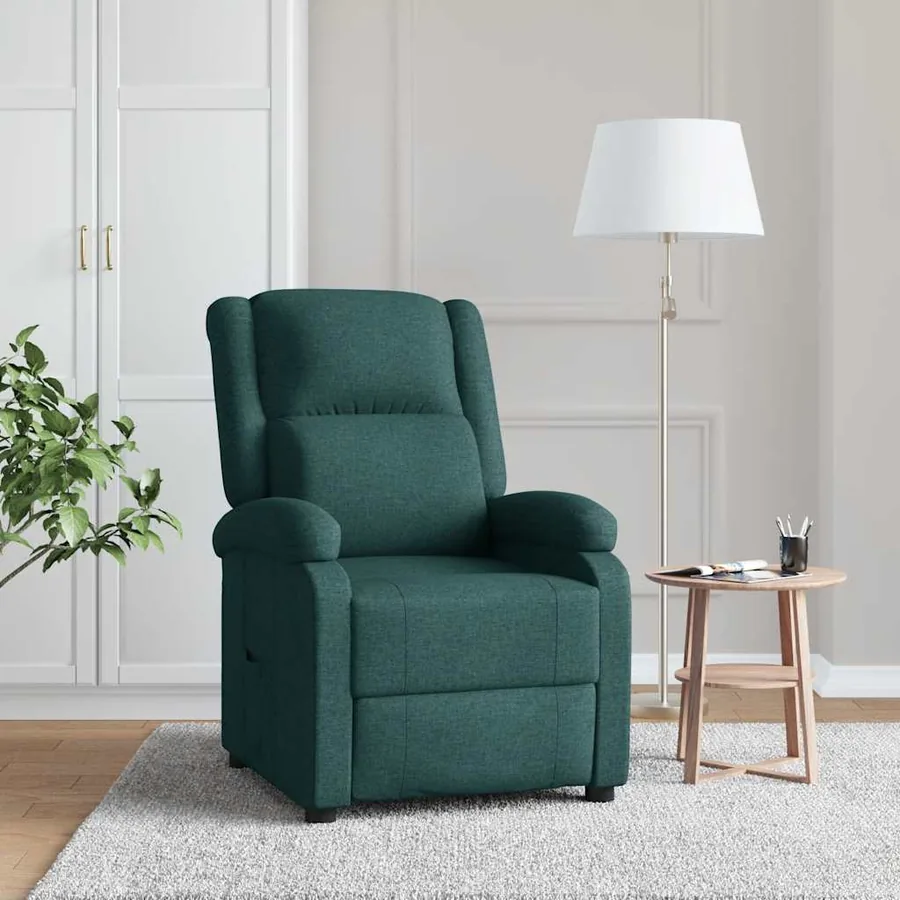Fauteuil inclinable Vert foncé Tissu