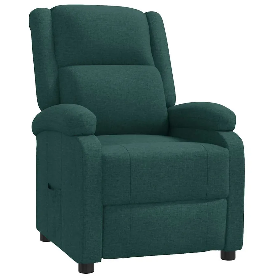 Fauteuil inclinable Vert foncé Tissu - 2