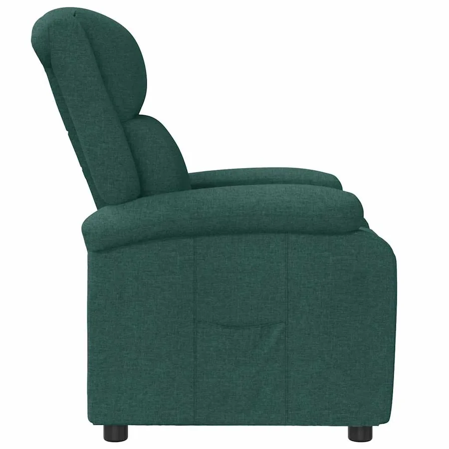 Fauteuil inclinable Vert foncé Tissu - 4