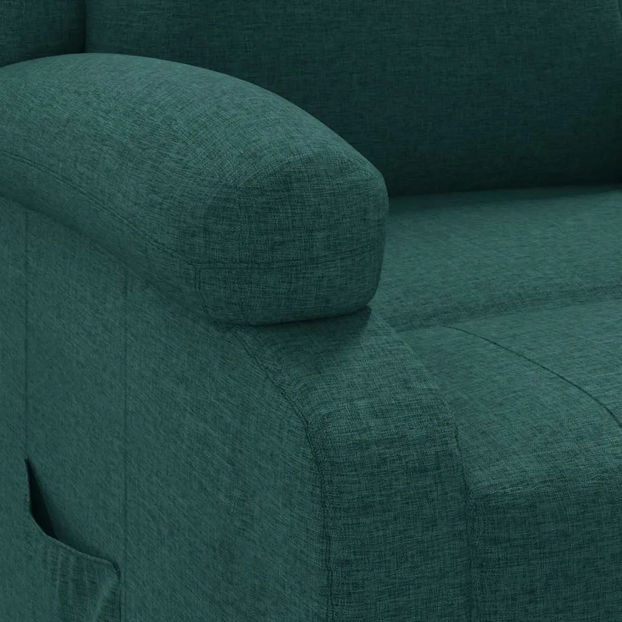 Fauteuil inclinable Vert foncé Tissu - 7