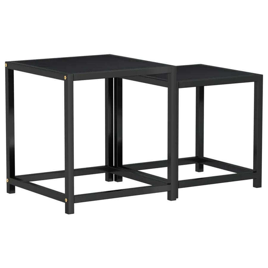 Tables à thé 2 pcs MDF Noir - 2