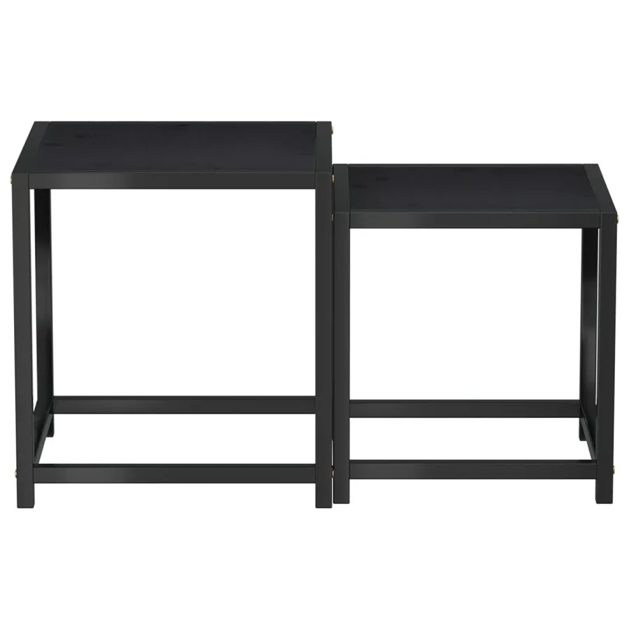 Tables à thé 2 pcs MDF Noir - 3