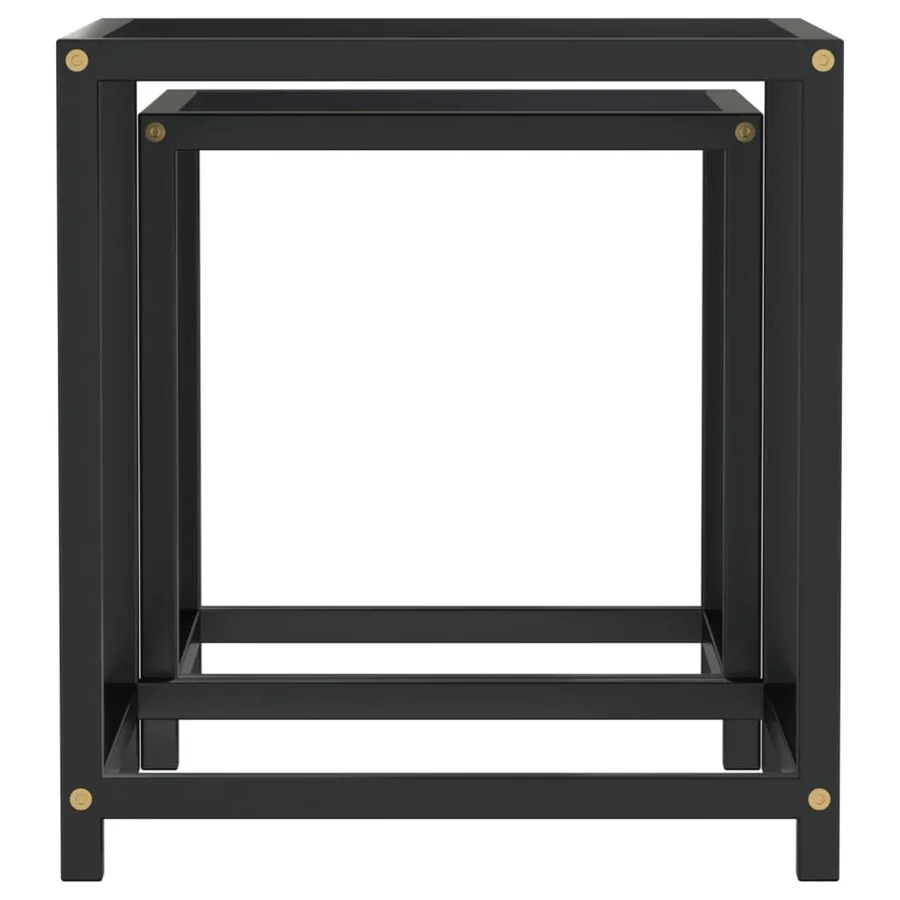 Tables à thé 2 pcs MDF Noir - 4