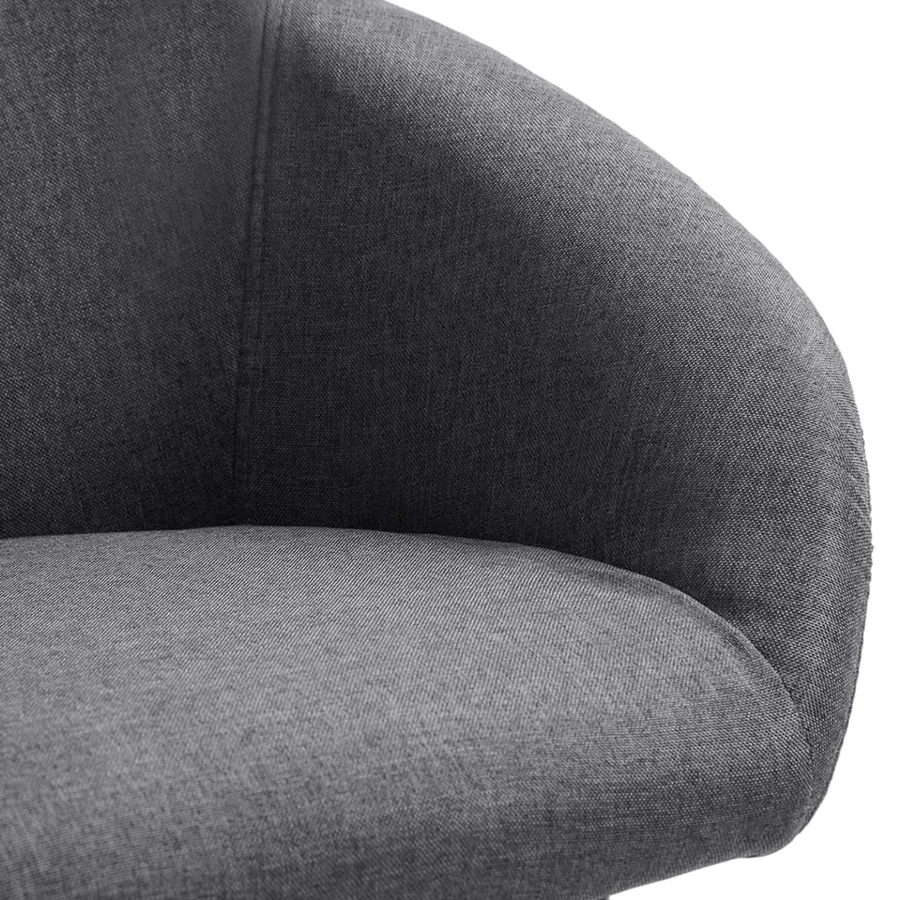 Chaises à manger lot de 4 gris foncé tissu - 7