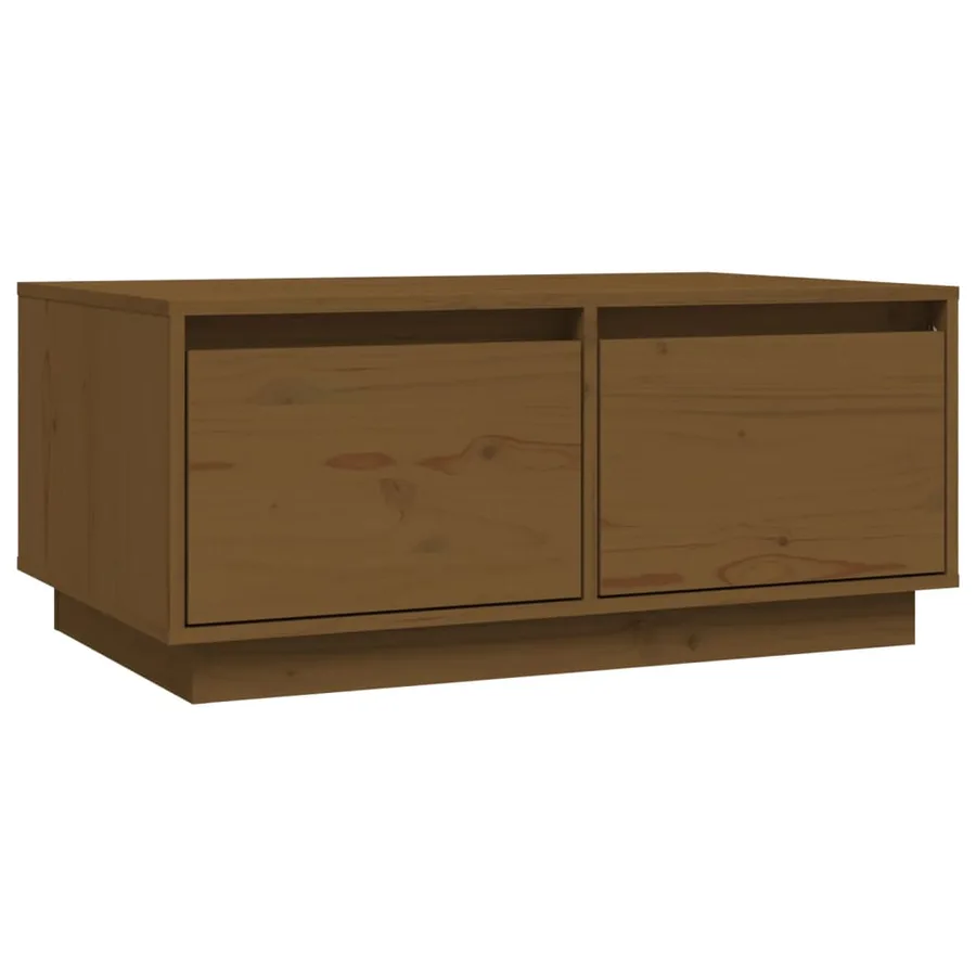 Table basse Marron miel 80x50x35 cm Bois massif de pin - 2