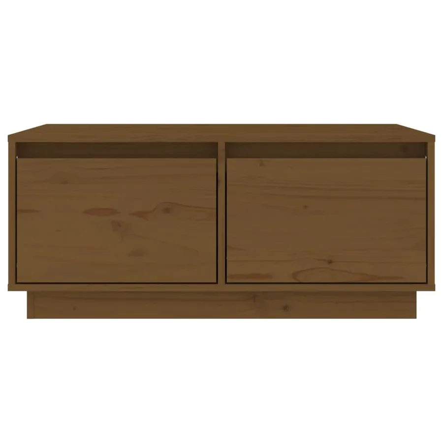 Table basse Marron miel 80x50x35 cm Bois massif de pin - 6