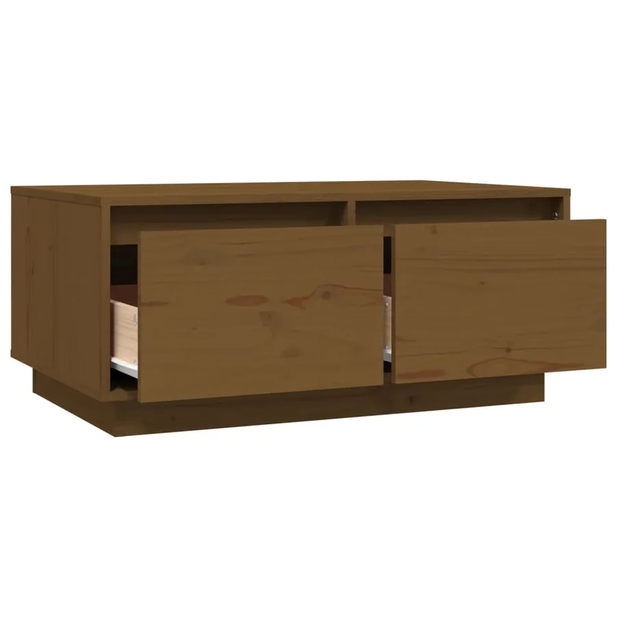 Table basse Marron miel 80x50x35 cm Bois massif de pin - 8