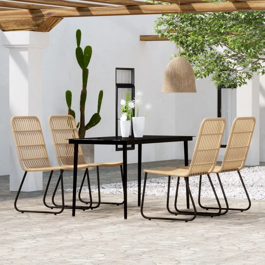 Ensemble à manger de jardin 5 pcs Chêne