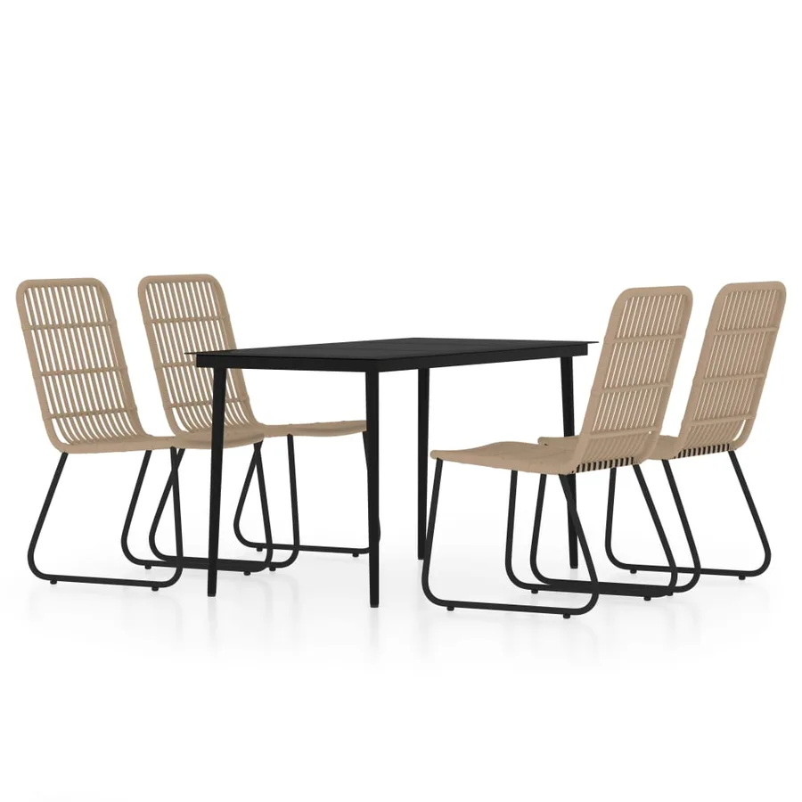 Ensemble à manger de jardin 5 pcs Chêne - 2