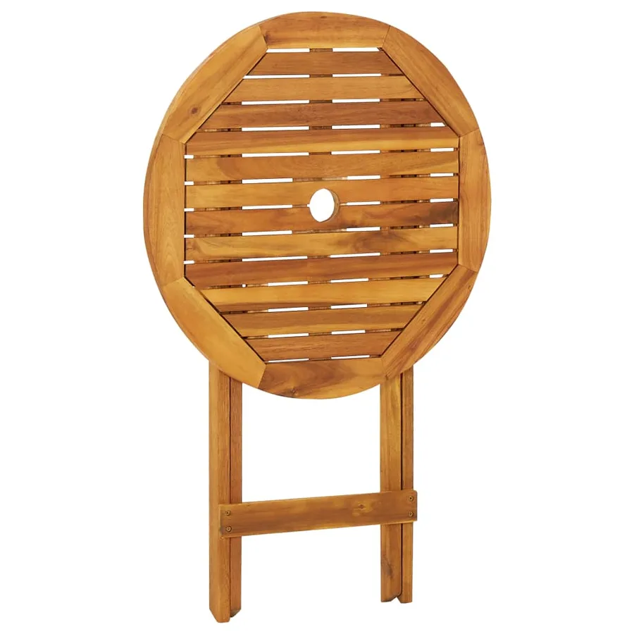 Ensemble à manger de jardin pliable 3 pcs Bois d'acacia solide - 5