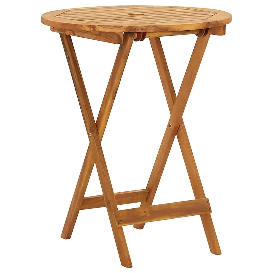 Mobilier de bistro pliable 3 pcs Bois d'acacia solide - 2