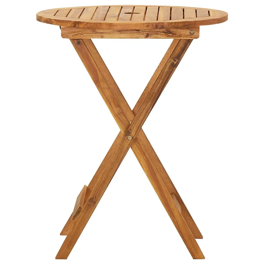 Mobilier de bistro pliable 3 pcs Bois d'acacia solide - 3