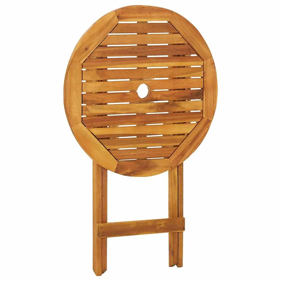 Mobilier de bistro pliable 3 pcs Bois d'acacia solide - 4