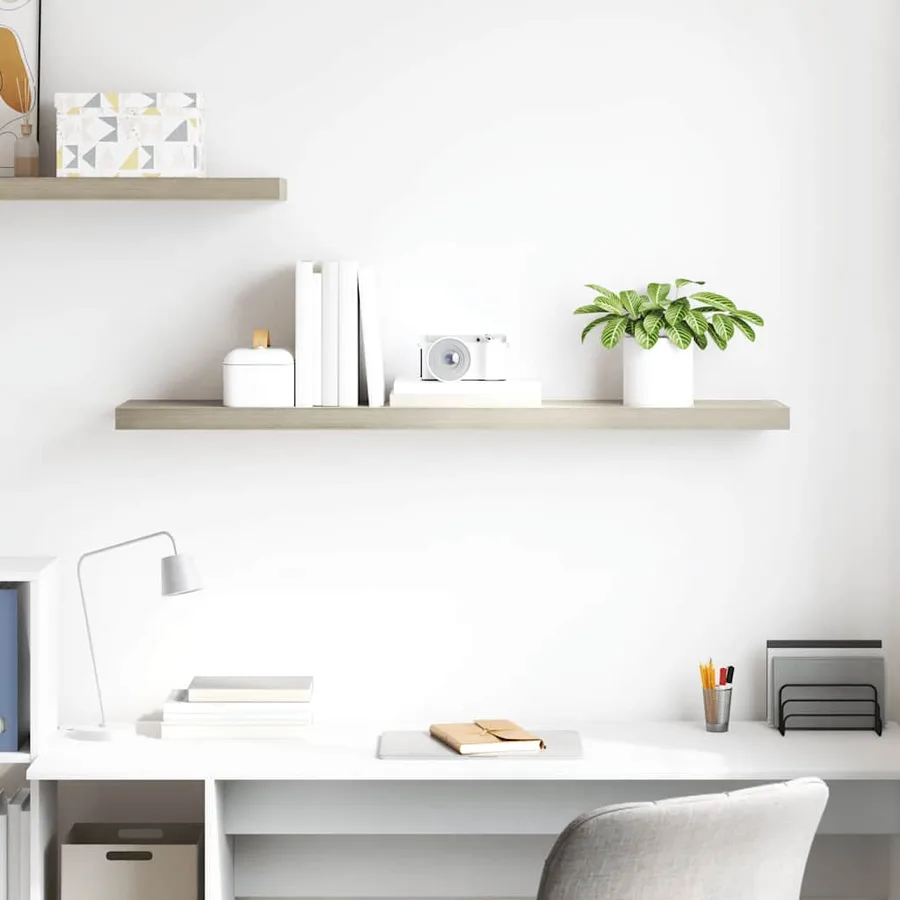 Étagère flottante murale chêne 120x23,5x3,8 cm MDF - 3