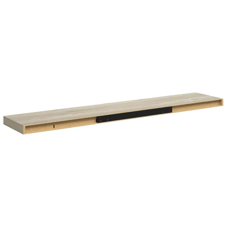 Étagère flottante murale chêne 120x23,5x3,8 cm MDF - 8