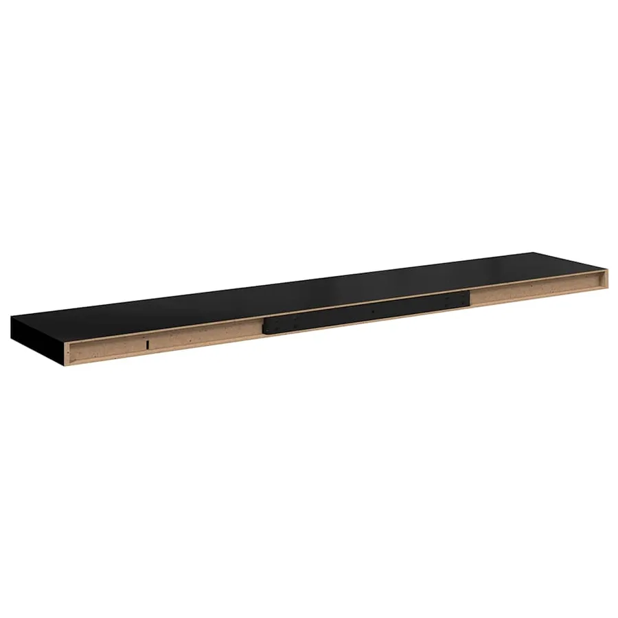 Étagère murale flottante noir 120x23,5x3,8 cm MDF - 8
