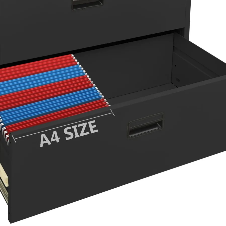 Classeur Anthracite 90x46x134 cm Acier - 9