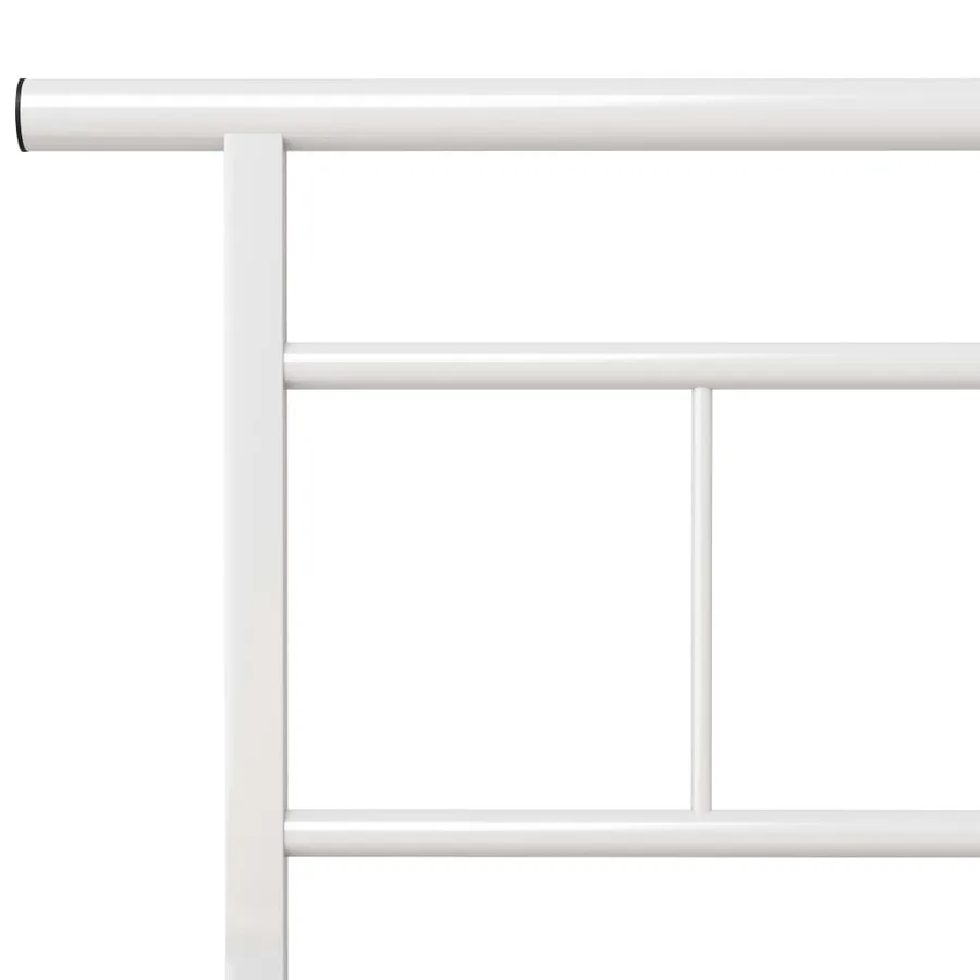 Cadre de lit sans matelas blanc métal 100x200 cm - 5