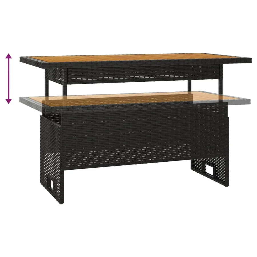 Salon de jardin 2 pcs avec coussins Noir Résine tressée - 9