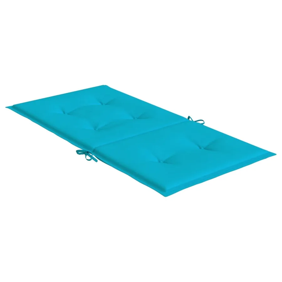 Coussins de chaise à dossier bas lot de 4 turquoise tissu - 6