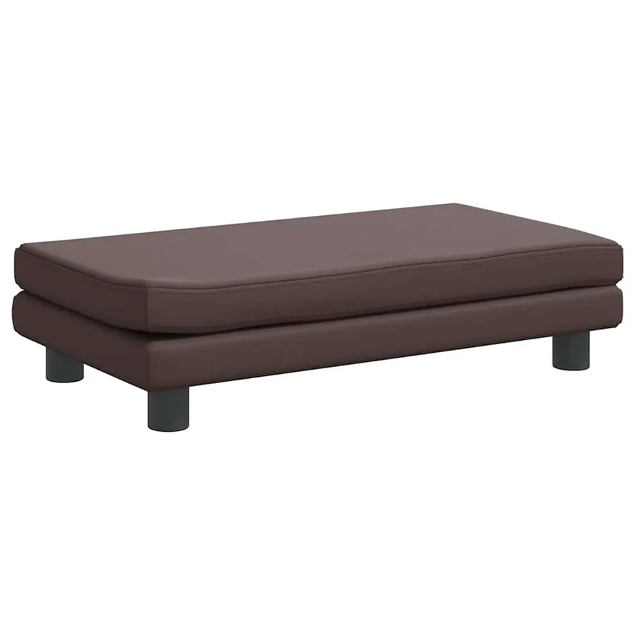 Lit pour chien avec extension marron 100x50x30 cm similicuir - 7