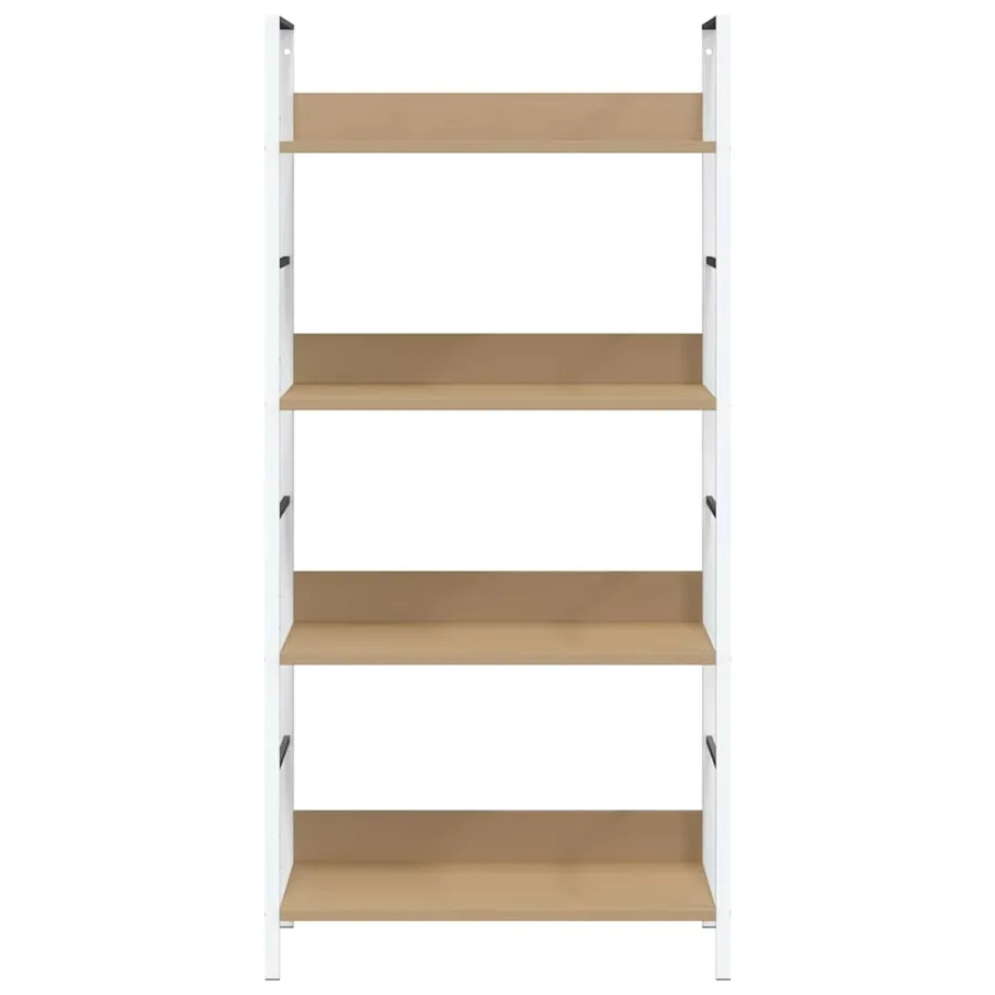 Bibliothèque à 4 niveaux chêne 60x27,6x124,5 cm bois ingénierie - 4