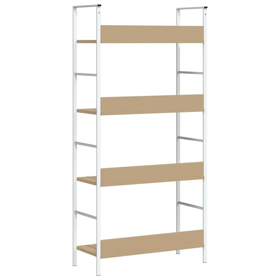 Bibliothèque à 4 niveaux chêne 60x27,6x124,5 cm bois ingénierie - 6