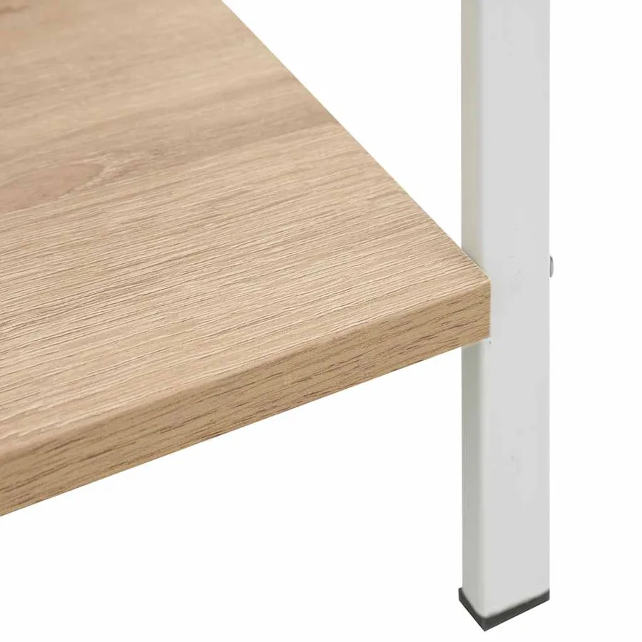 Bibliothèque à 4 niveaux chêne 60x27,6x124,5 cm bois ingénierie - 7