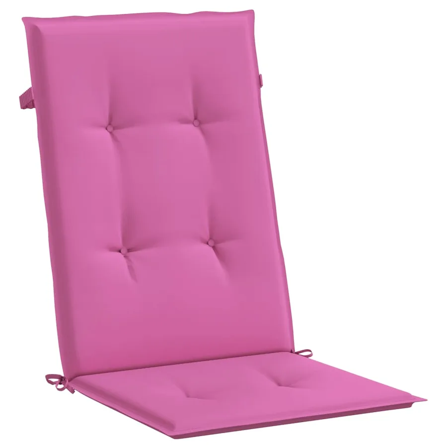 Coussins de chaise à dossier haut lot de 6 rose tissu - 5