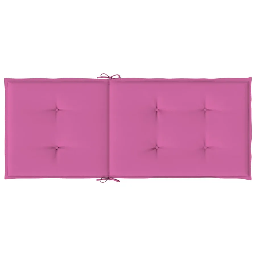 Coussins de chaise à dossier haut lot de 6 rose tissu - 7