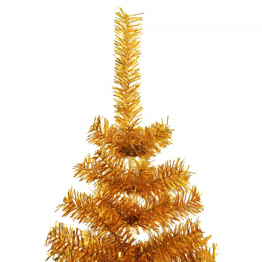 Sapin de Noël artificiel avec support Doré 180 cm PET - 3