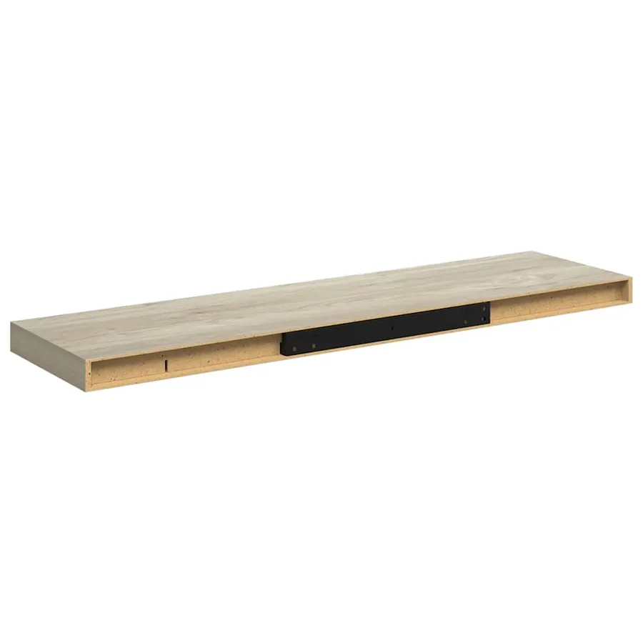 Étagères murales flottantes 2 pcs chêne 90x23,5x3,8 cm MDF - 9