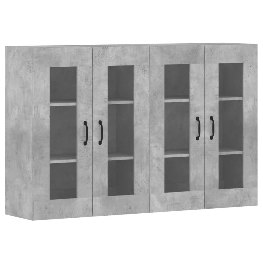 Armoires murales 2 pcs gris béton bois d'ingénierie - 2