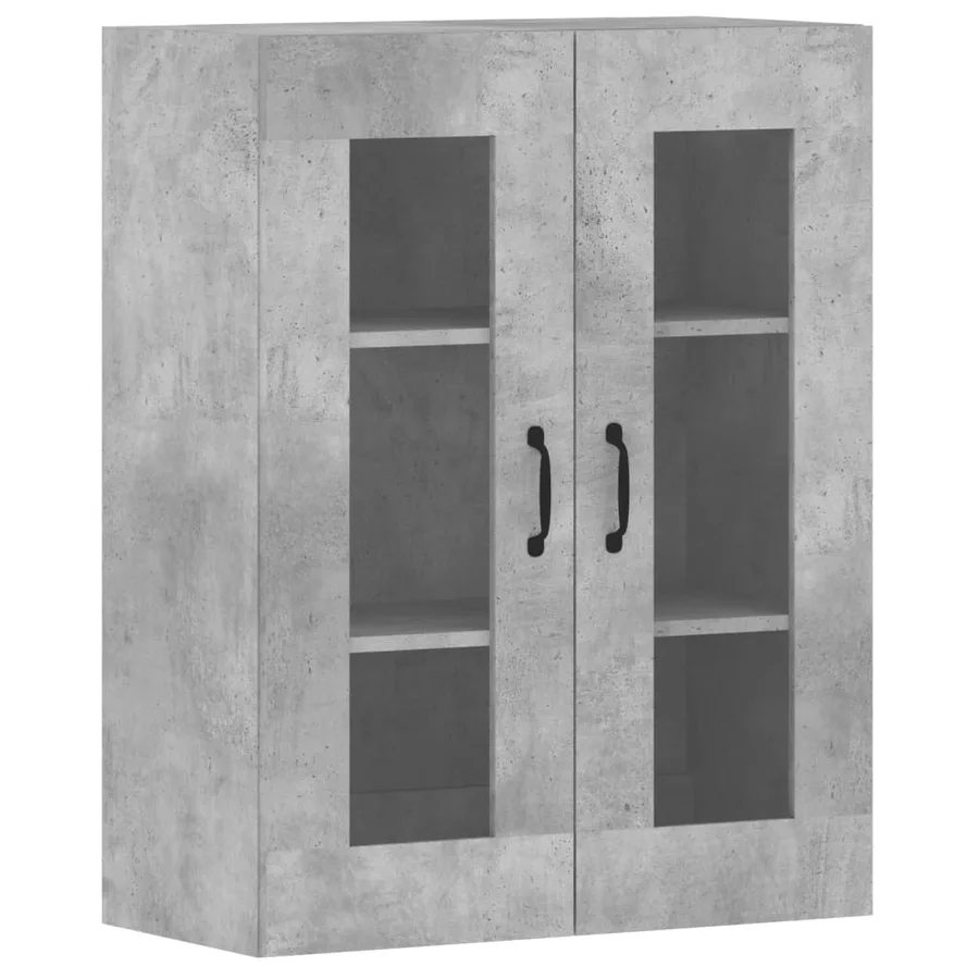 Armoires murales 2 pcs gris béton bois d'ingénierie - 6