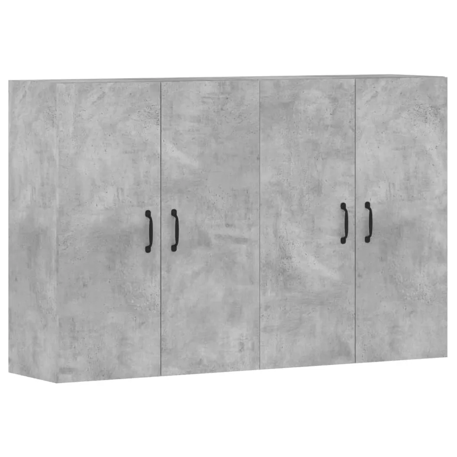 Armoires murales 2 pcs gris béton bois d'ingénierie - 2