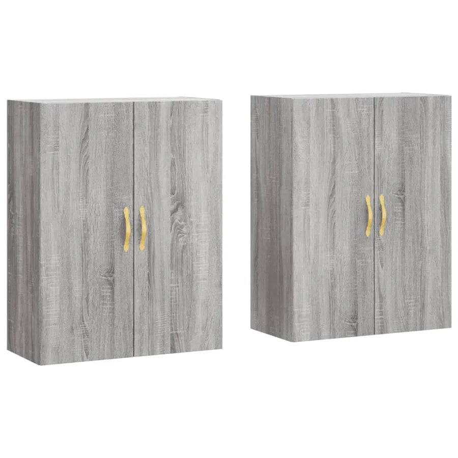Armoires murales 2 pcs sonoma gris 69,5x34x90 cm - 2