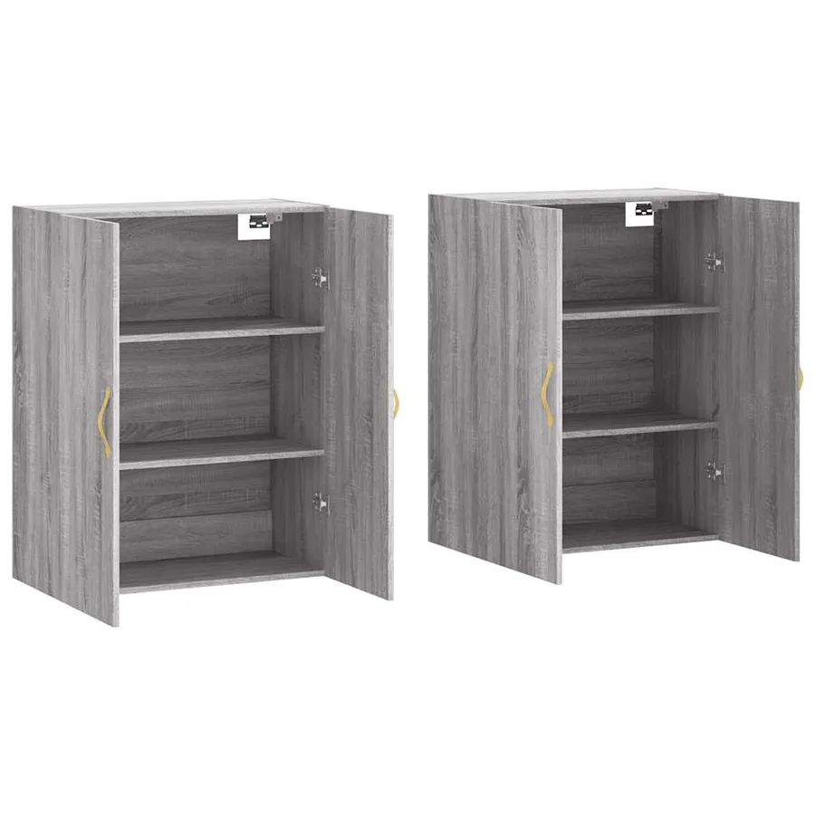 Armoires murales 2 pcs sonoma gris 69,5x34x90 cm - 4