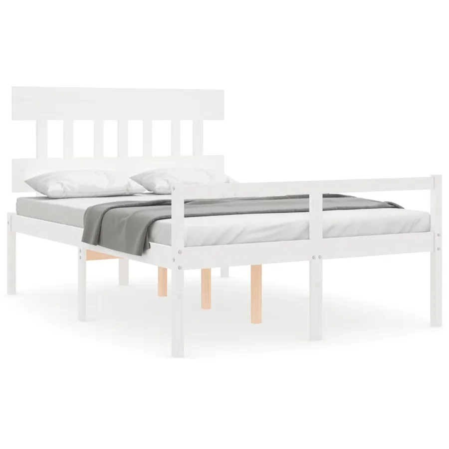 Lit pour personne âgée sans matelas blanc bois massif - 2