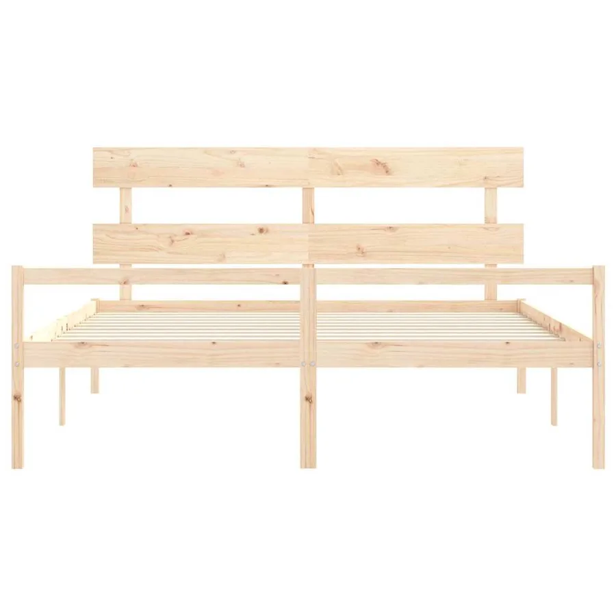 Lit pour personne âgée sans matelas bois massif - 6